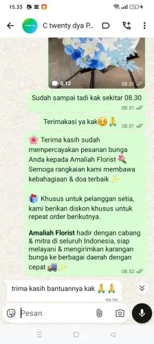 Testimonial Standing Flower pasindangan